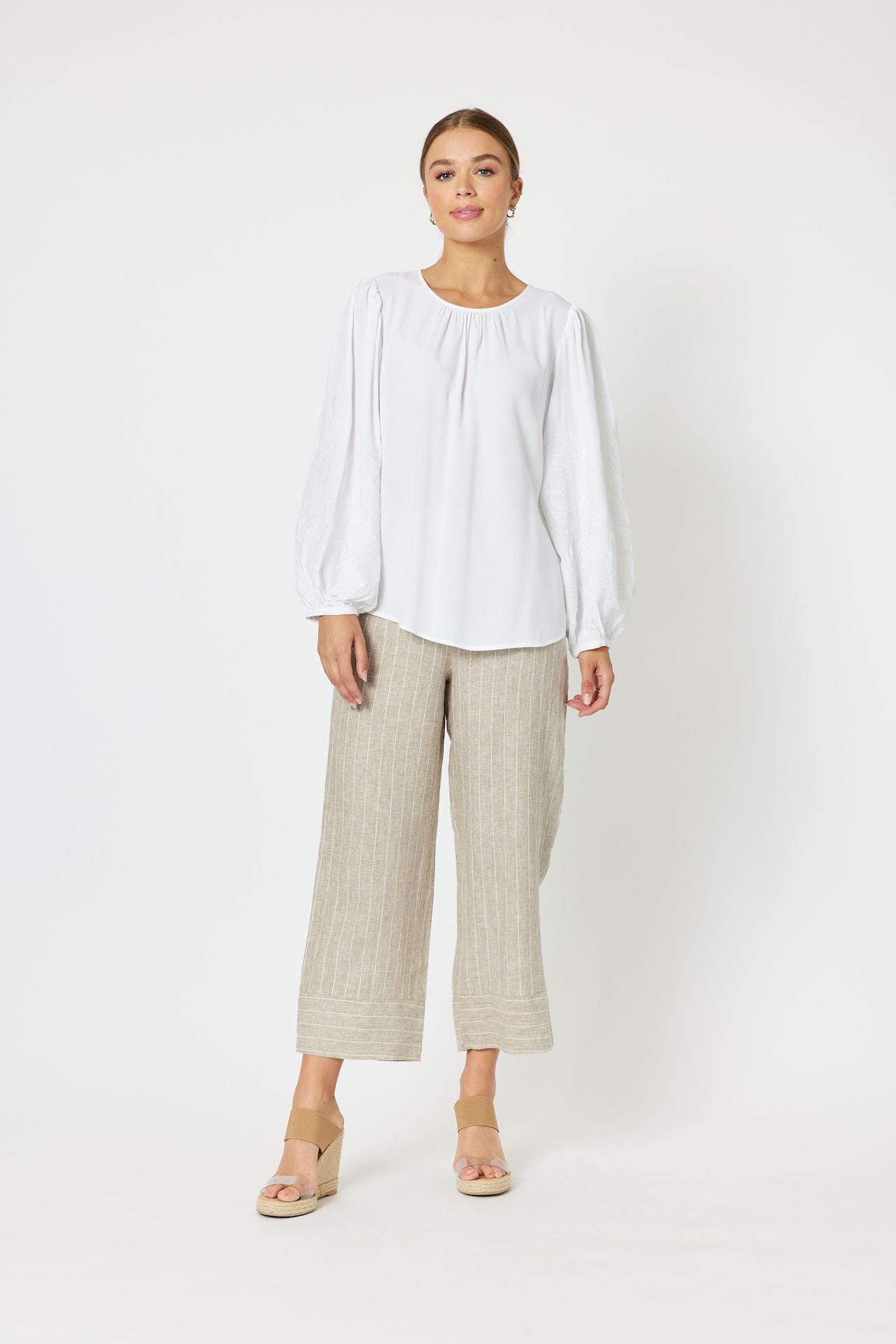 Marseille Stripe Linen Pants