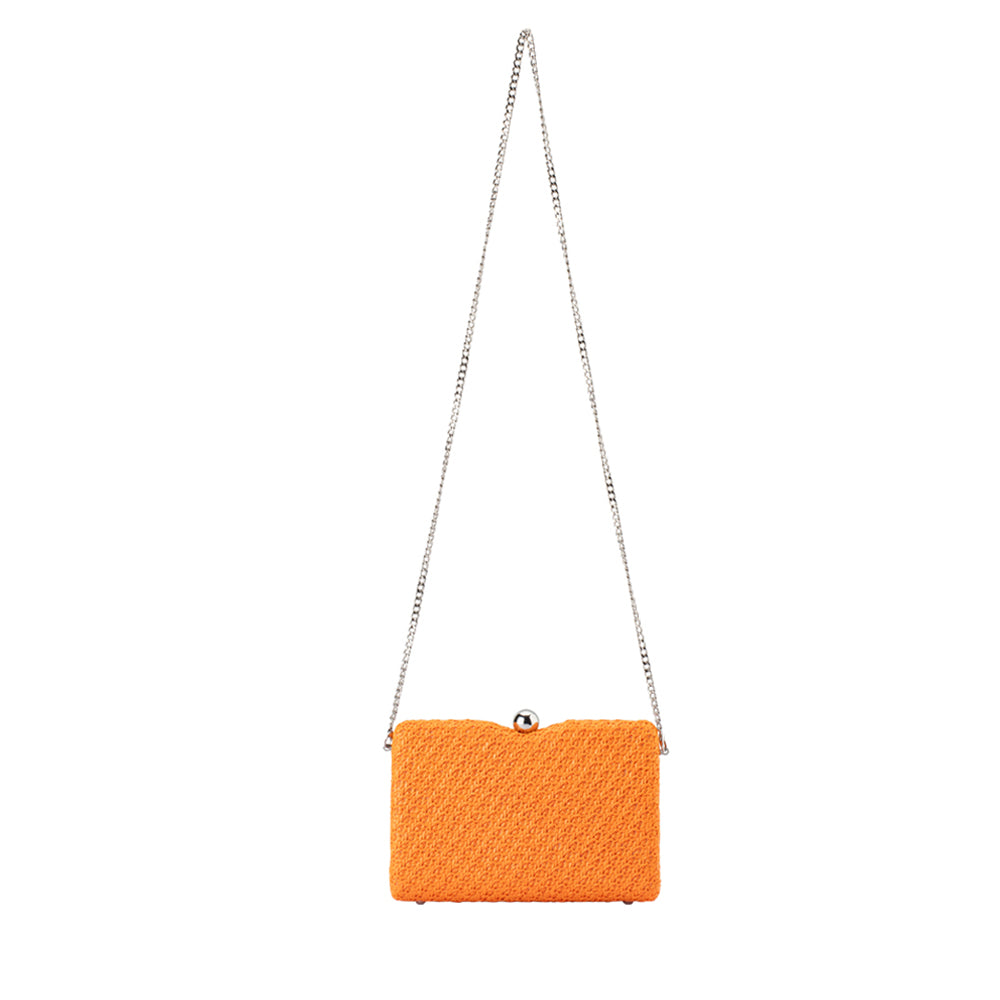 Birdie Textural Handle Bag - Orange