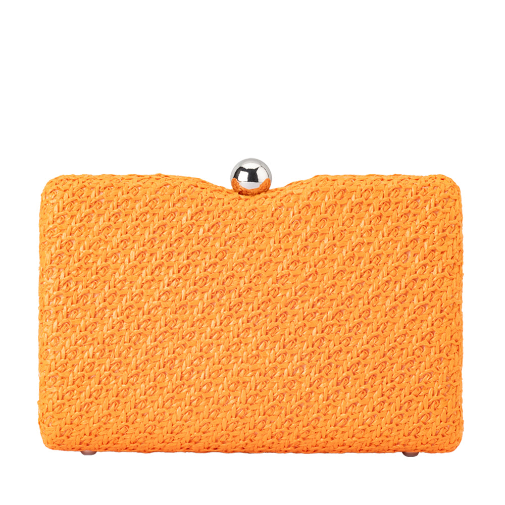 Birdie Textural Handle Bag - Orange