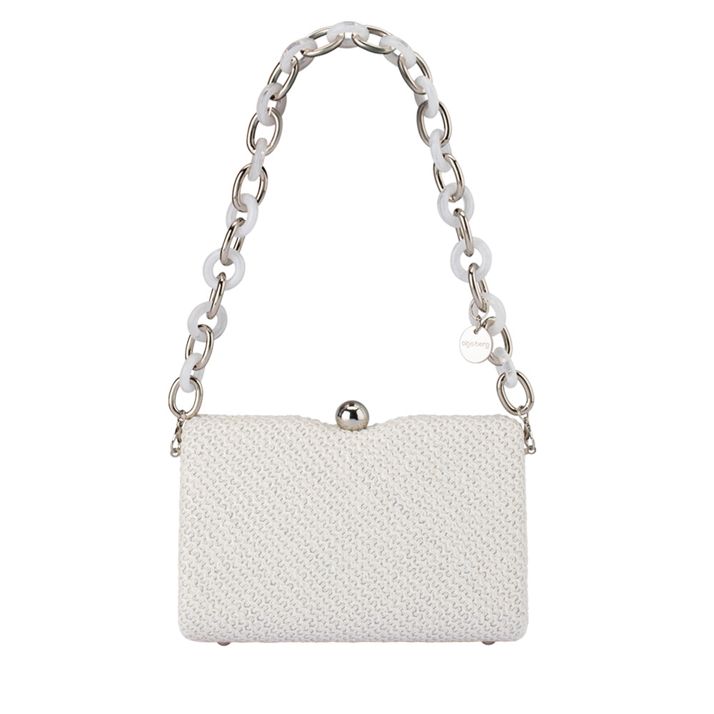 Birdie Textural Handle Bag - White
