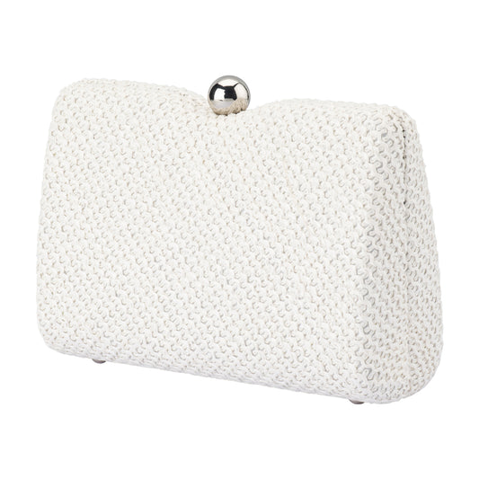 Birdie Textural Handle Bag - White