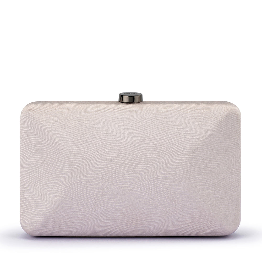 Delia Textured Clutch - Mink