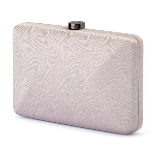 Delia Textured Clutch - Mink