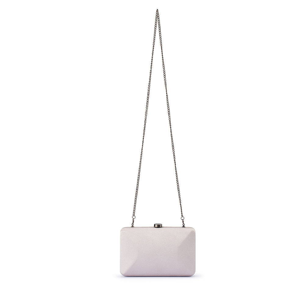 Delia Textured Clutch - Mink