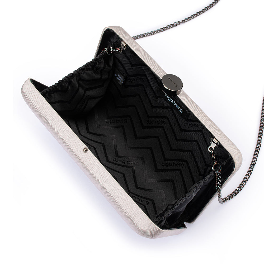 Delia Textured Clutch - Mink