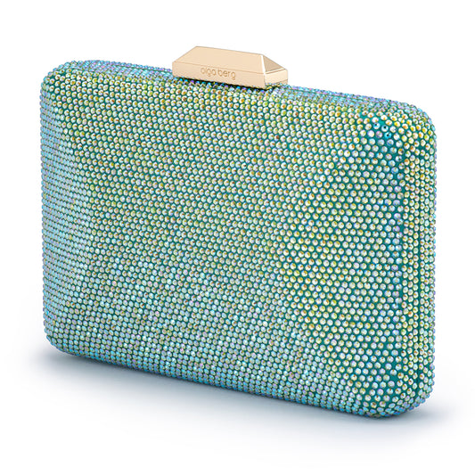 Edith Iridescent Clutch - Green