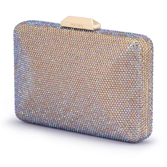 Edith Iridescent Clutch - Pastel