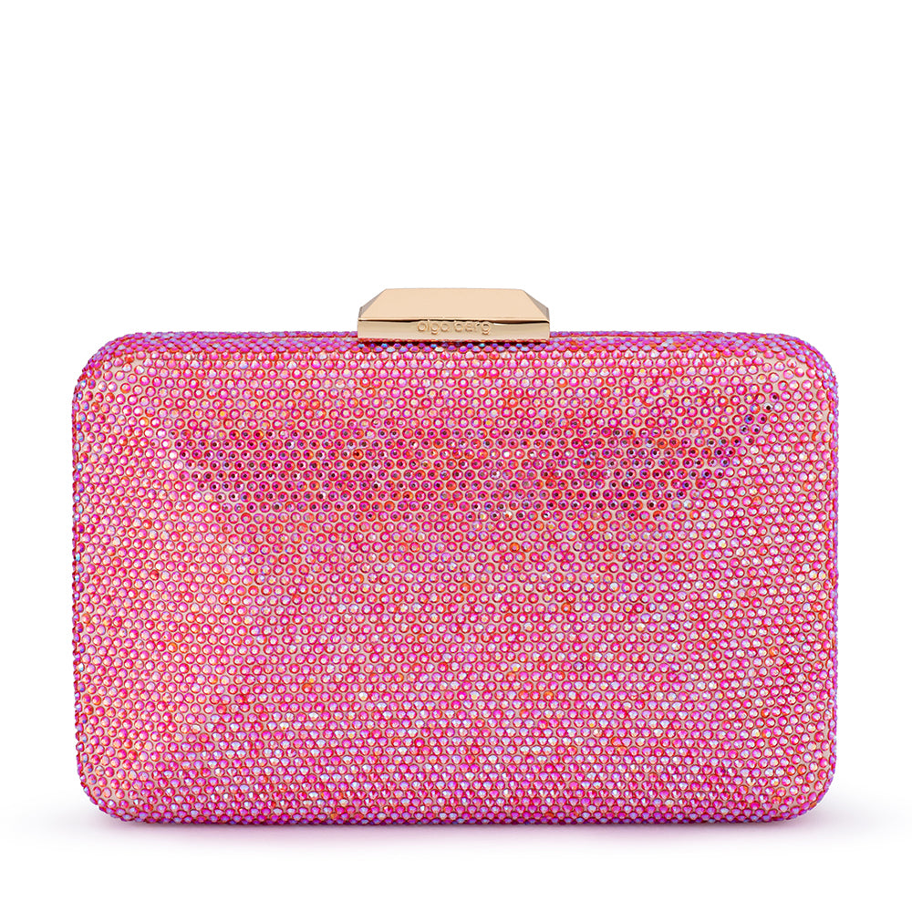 Edith Iridescent Clutch - Pink