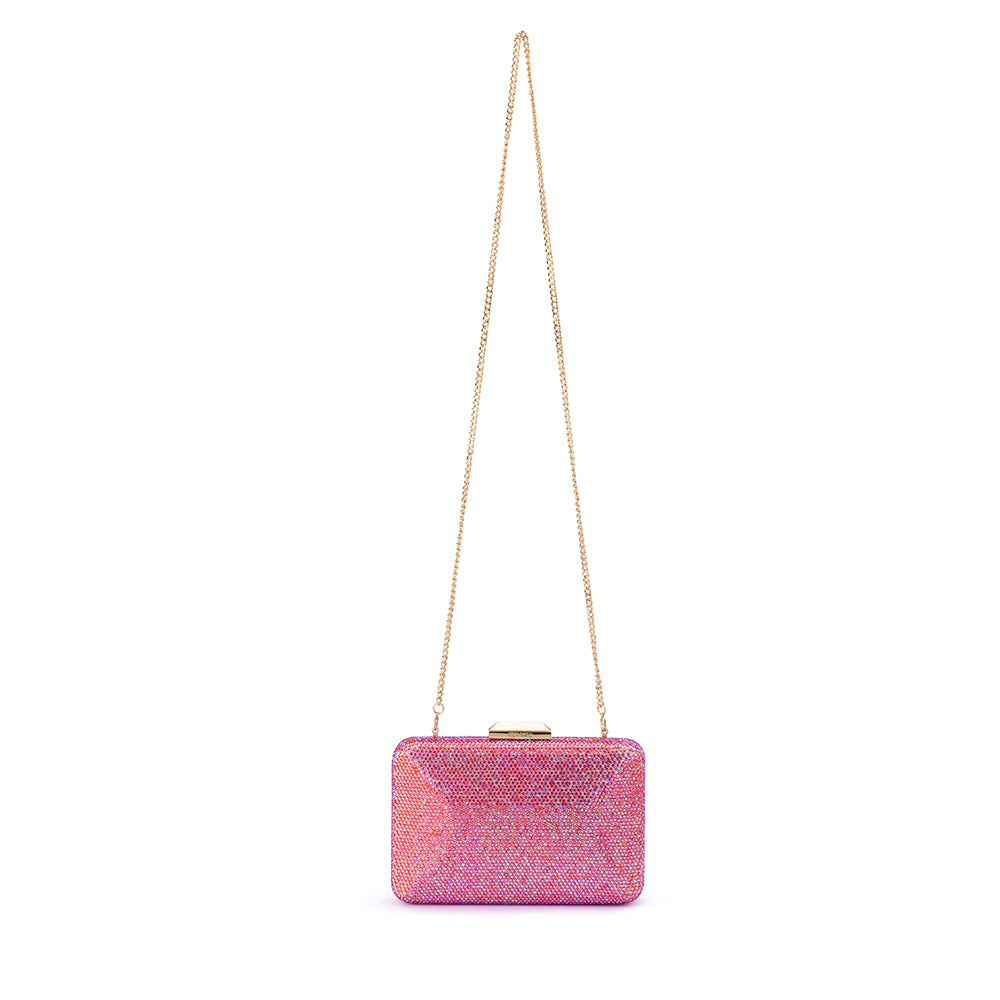 Edith Iridescent Clutch - Pink