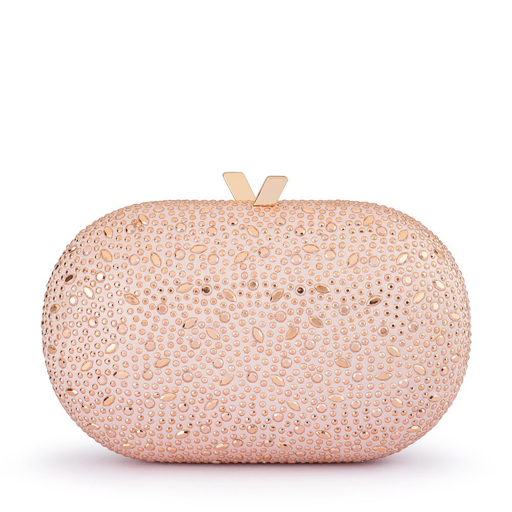 Faye Oval Clutch - Blush