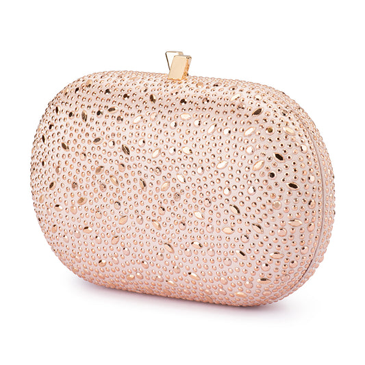 Faye Oval Clutch - Blush