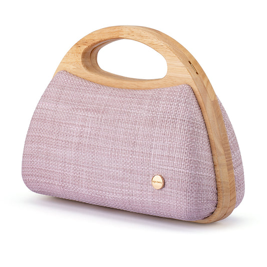 Sarah Wooden Frame Bag - Pink
