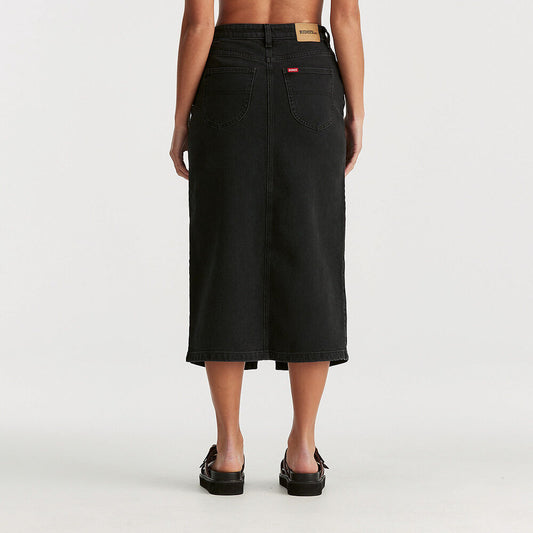 Hi Midi Skirt - Fortune Black