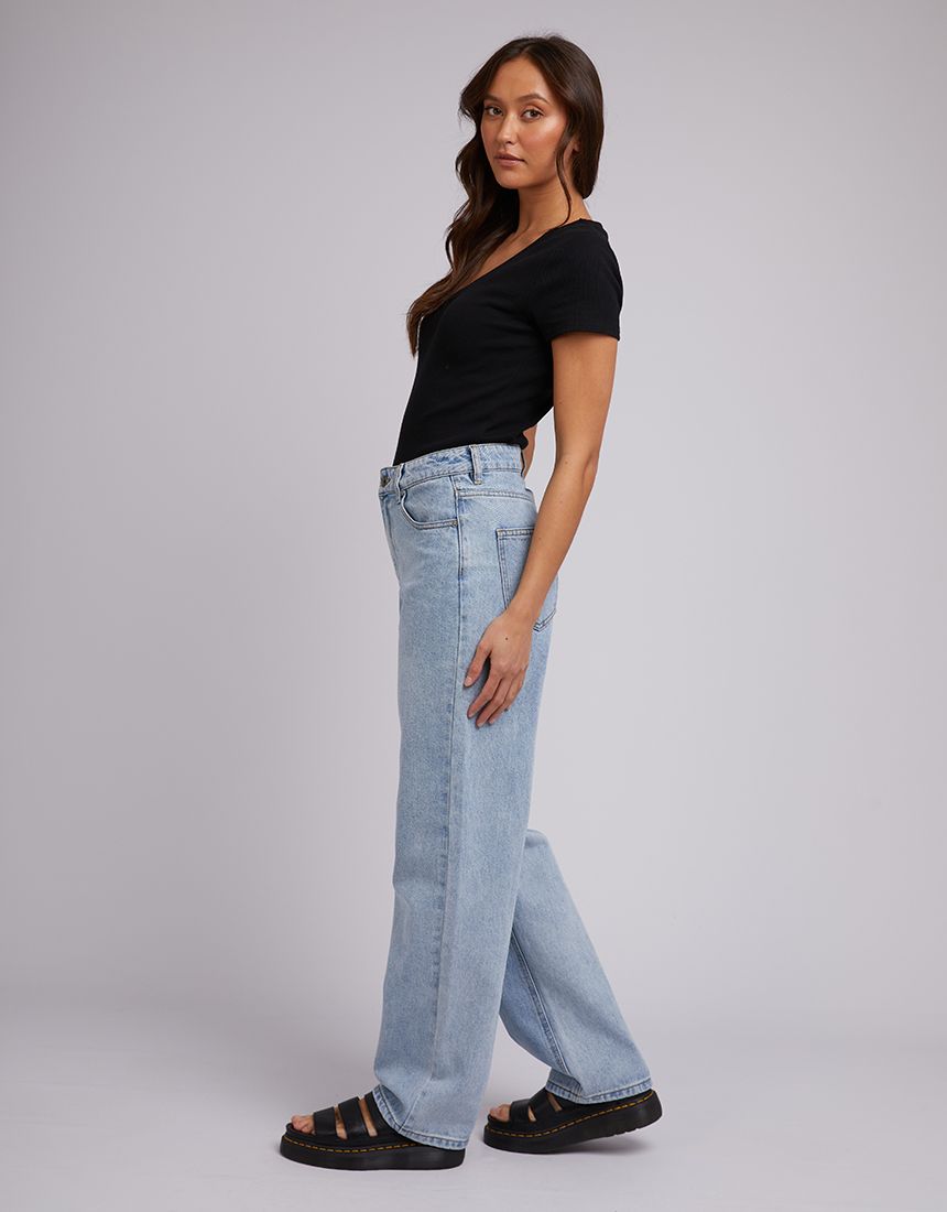 Lily V-Neck Tee - Black
