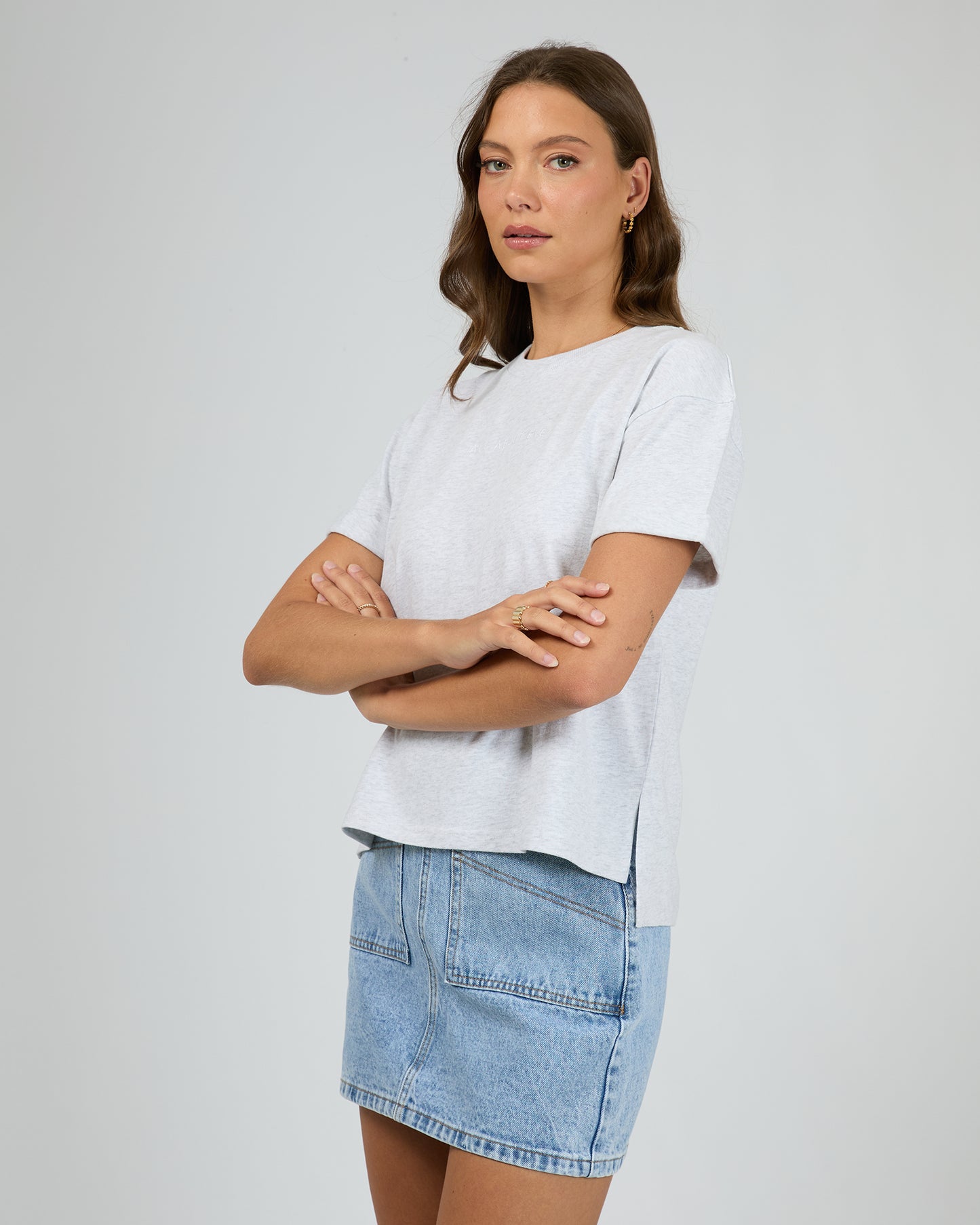 AAE Washed Tee - Snow Marle