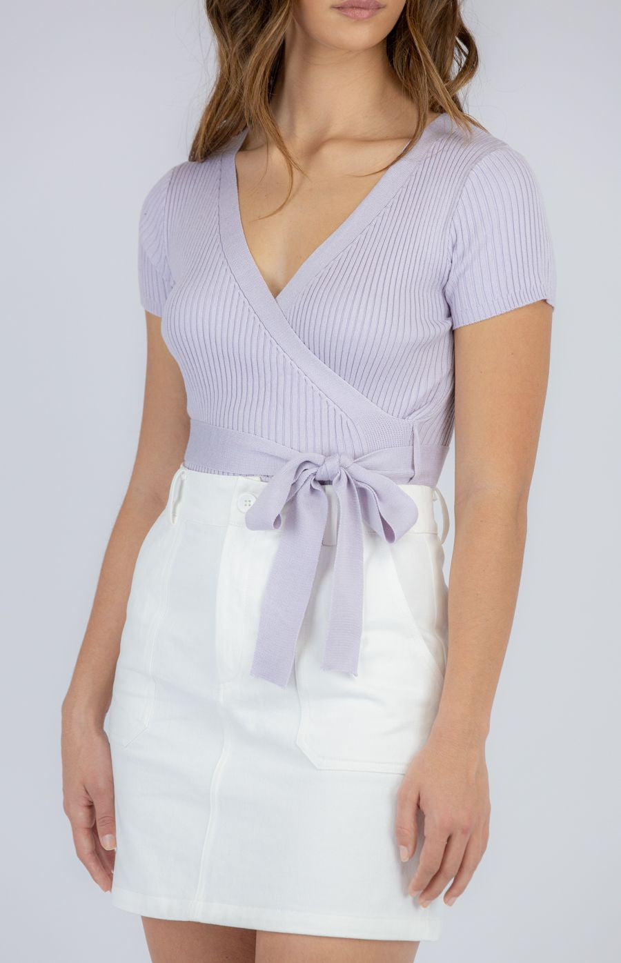 Cross Front Top - Lilac