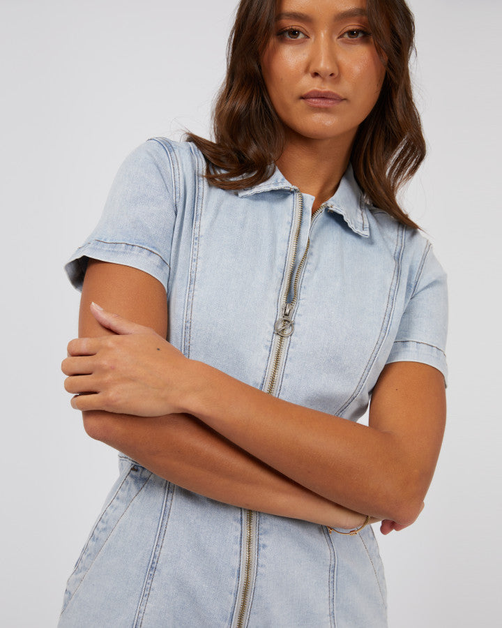 Boston Playsuit - Bleach Blue