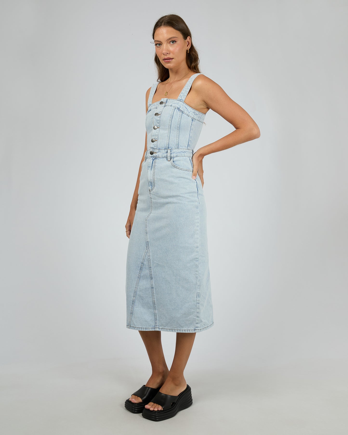 Coco Midi Dress - Bleach