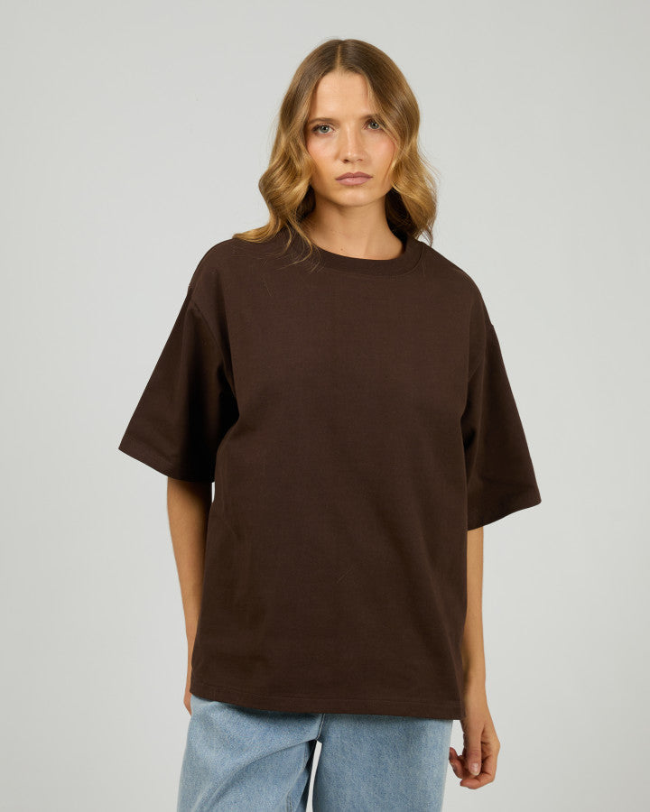 Core Oversized Tee - Choc