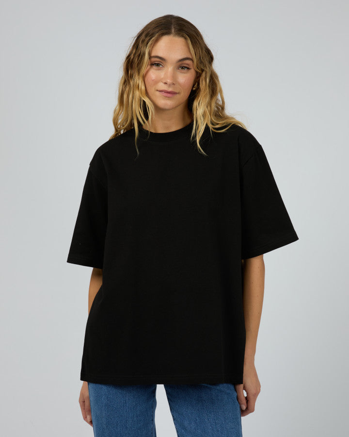 Core Oversized Tee - Washed Black