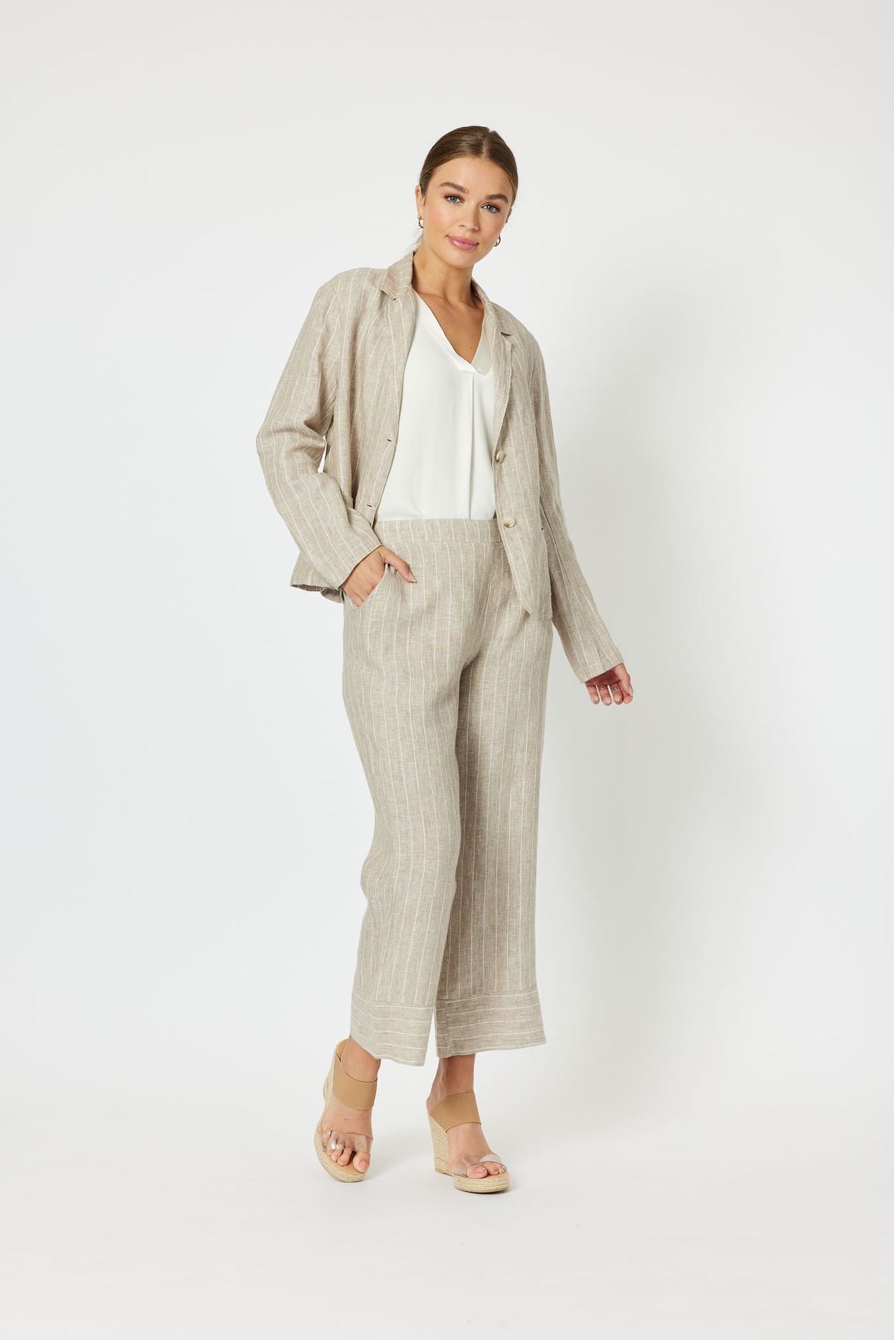 Marseille Stripe Linen Pants