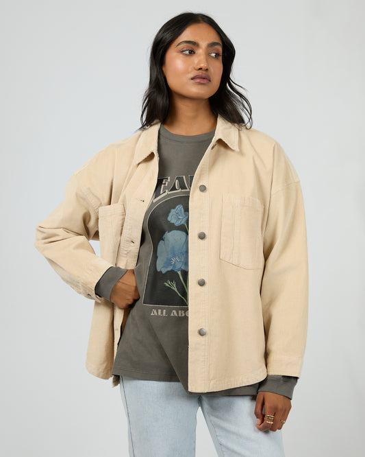 Emma Cord Shacket - Vanilla