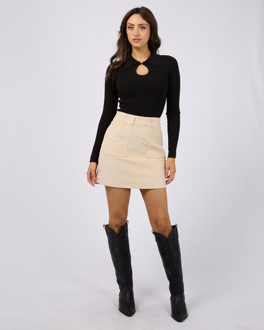 Emma Cord Skirt - Vanilla