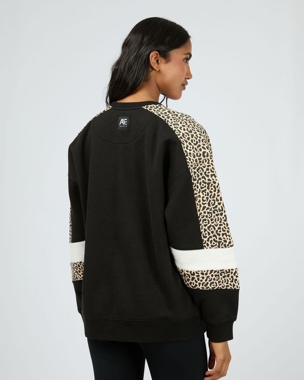 Savannah Oversized Crew - Black