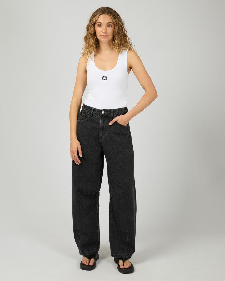 Hallie Barrel Leg Jean - Coal