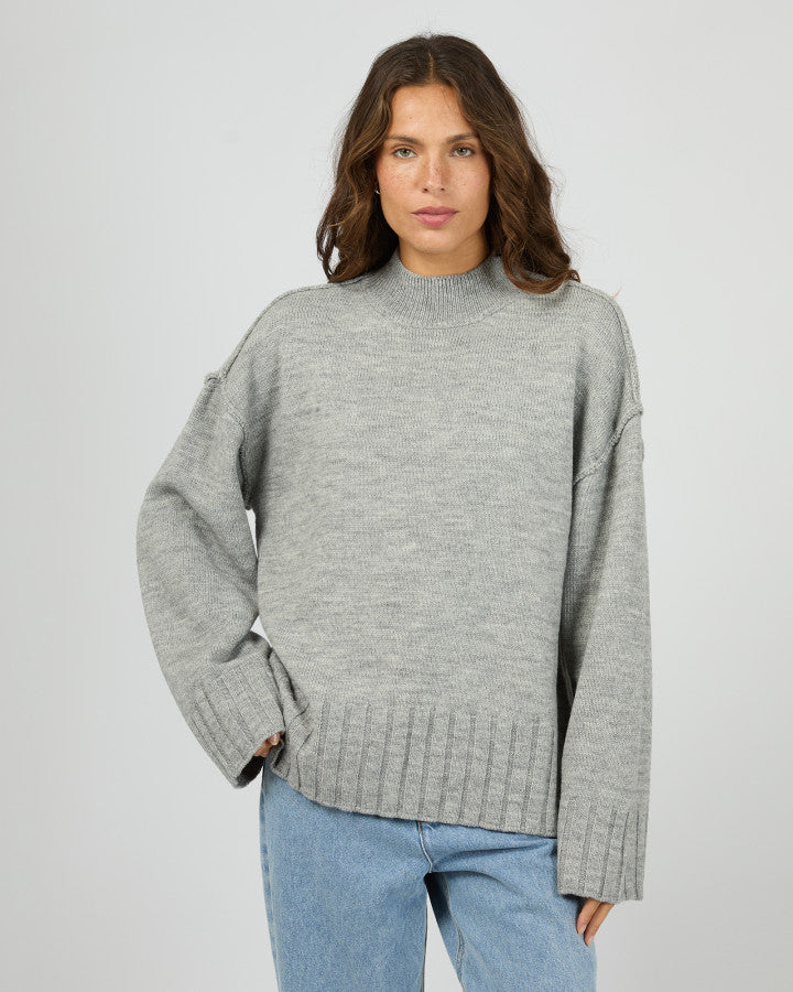 Lotus Knit Jumper - Grey Marle