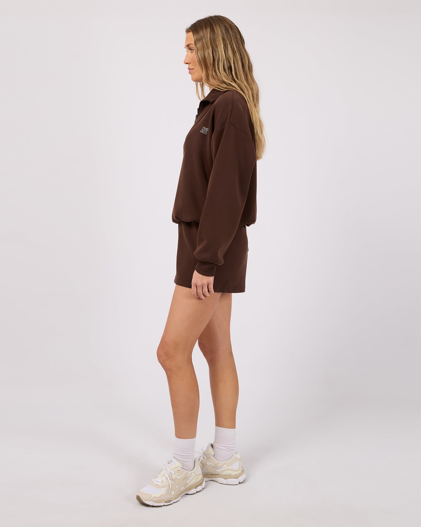 Luxe Active 1/4 Zip- Brown