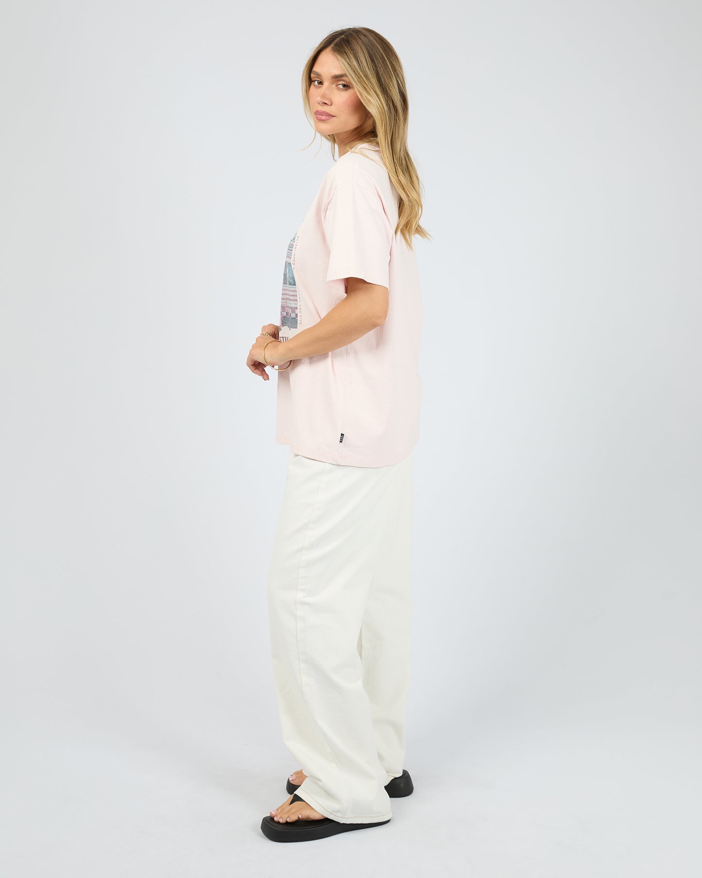 New York Diner Relaxed Tee- Pale Pink