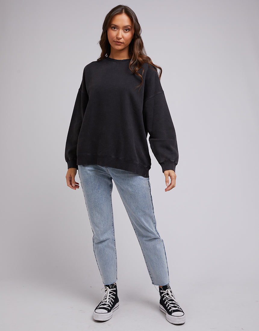 Oversized Crew - Washed Black