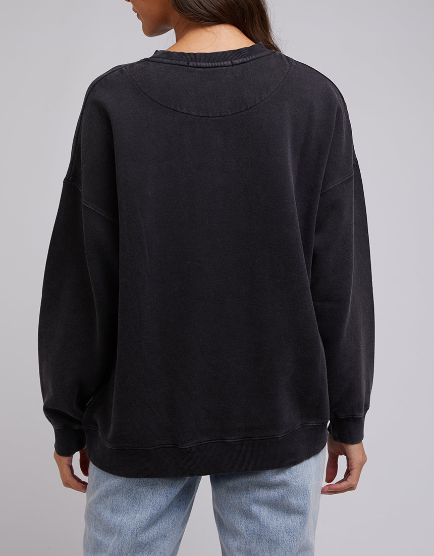 Oversized Crew - Washed Black