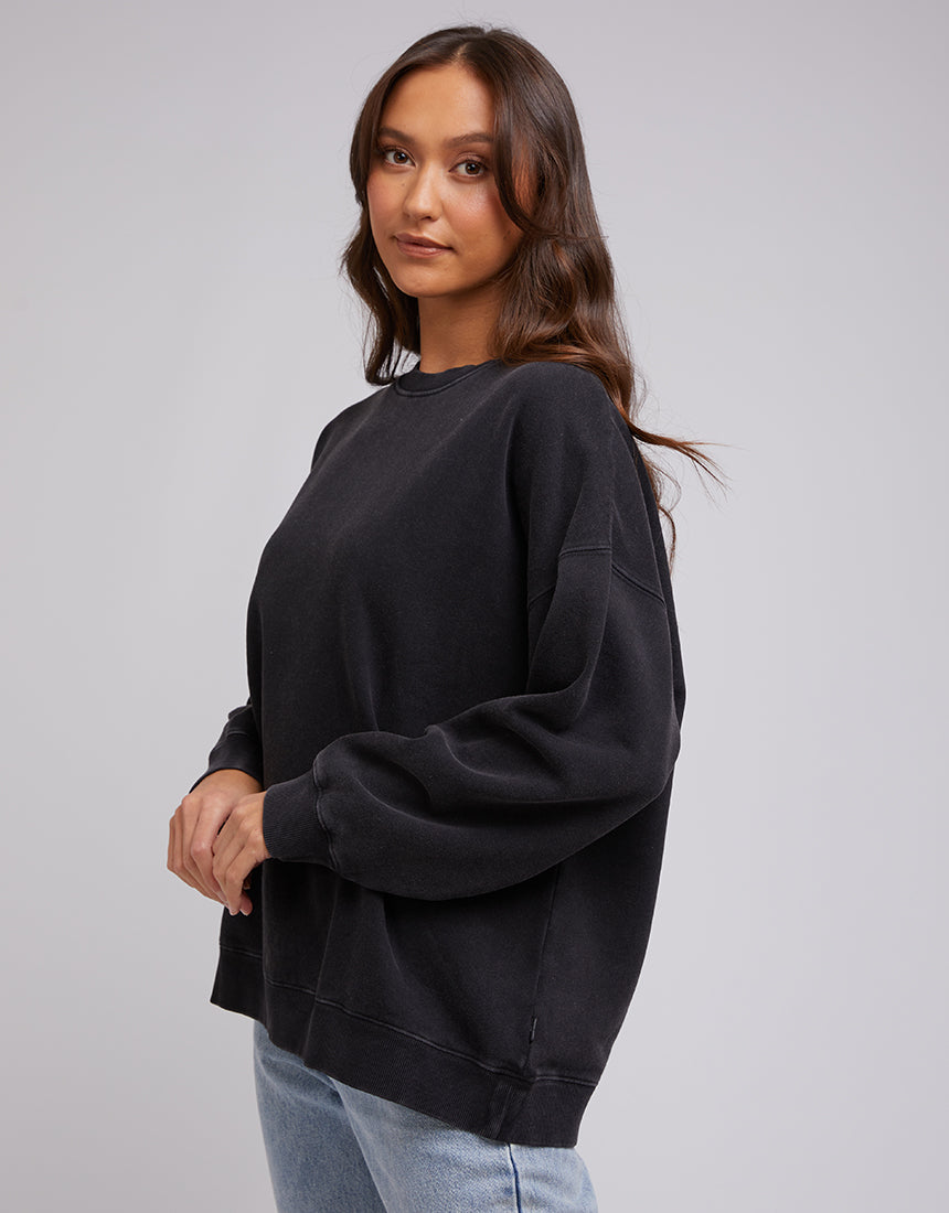 Oversized Crew - Washed Black