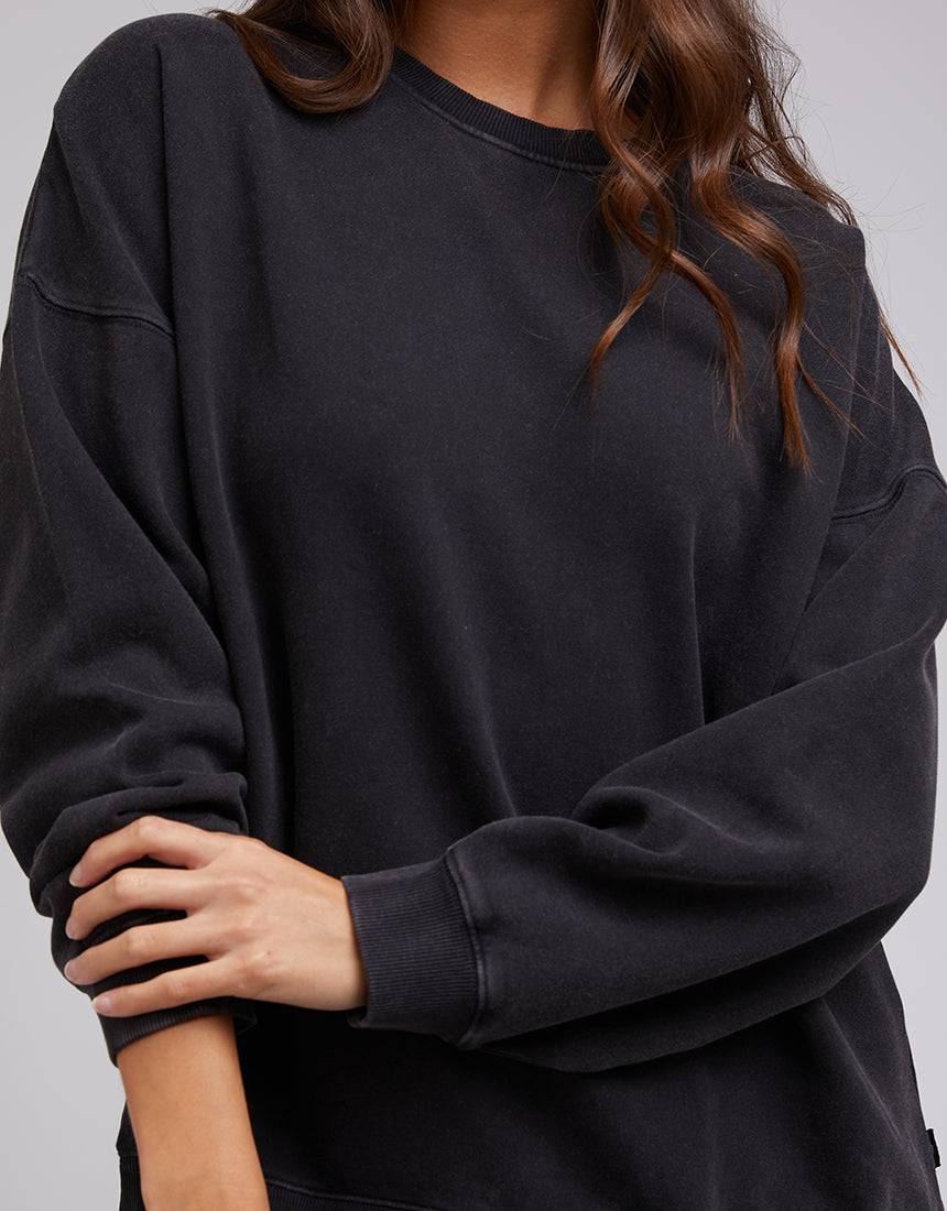 Oversized Crew - Washed Black