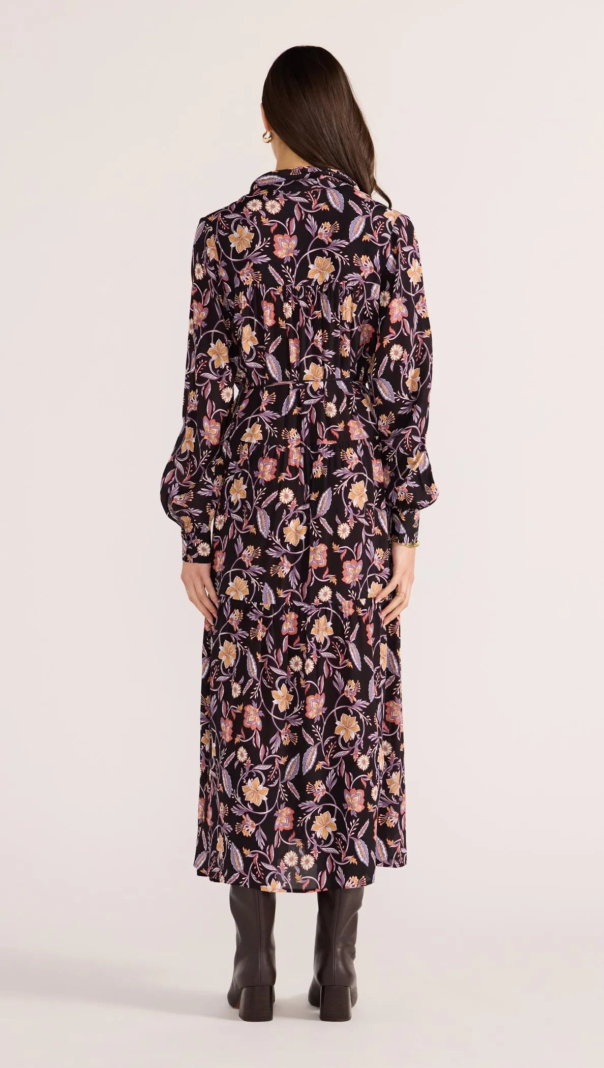 Regal Long Sleeve Midi Dress