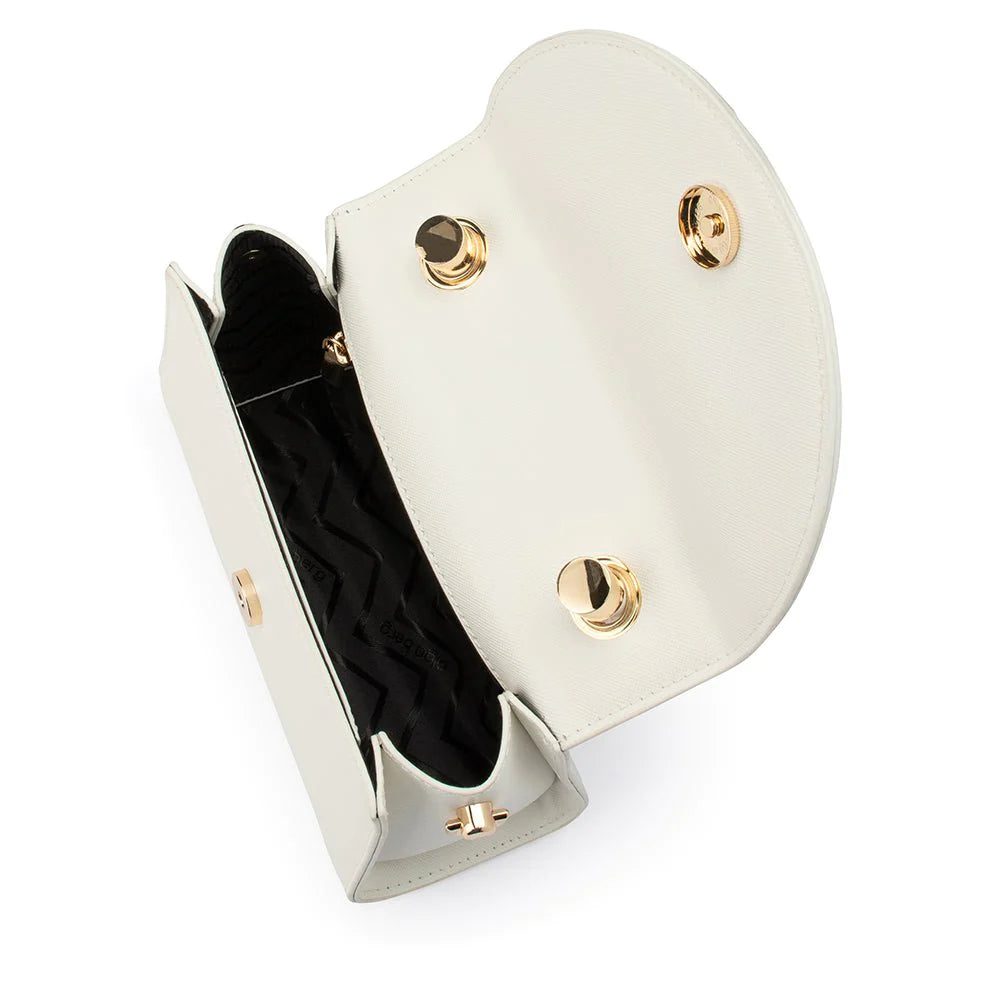 Sasha Top Handle Bag - White