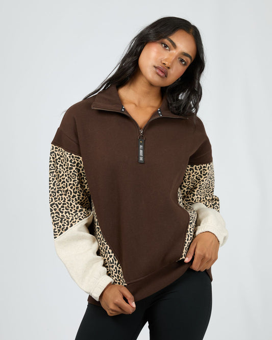 Savannah 1/4 Zip - Brown