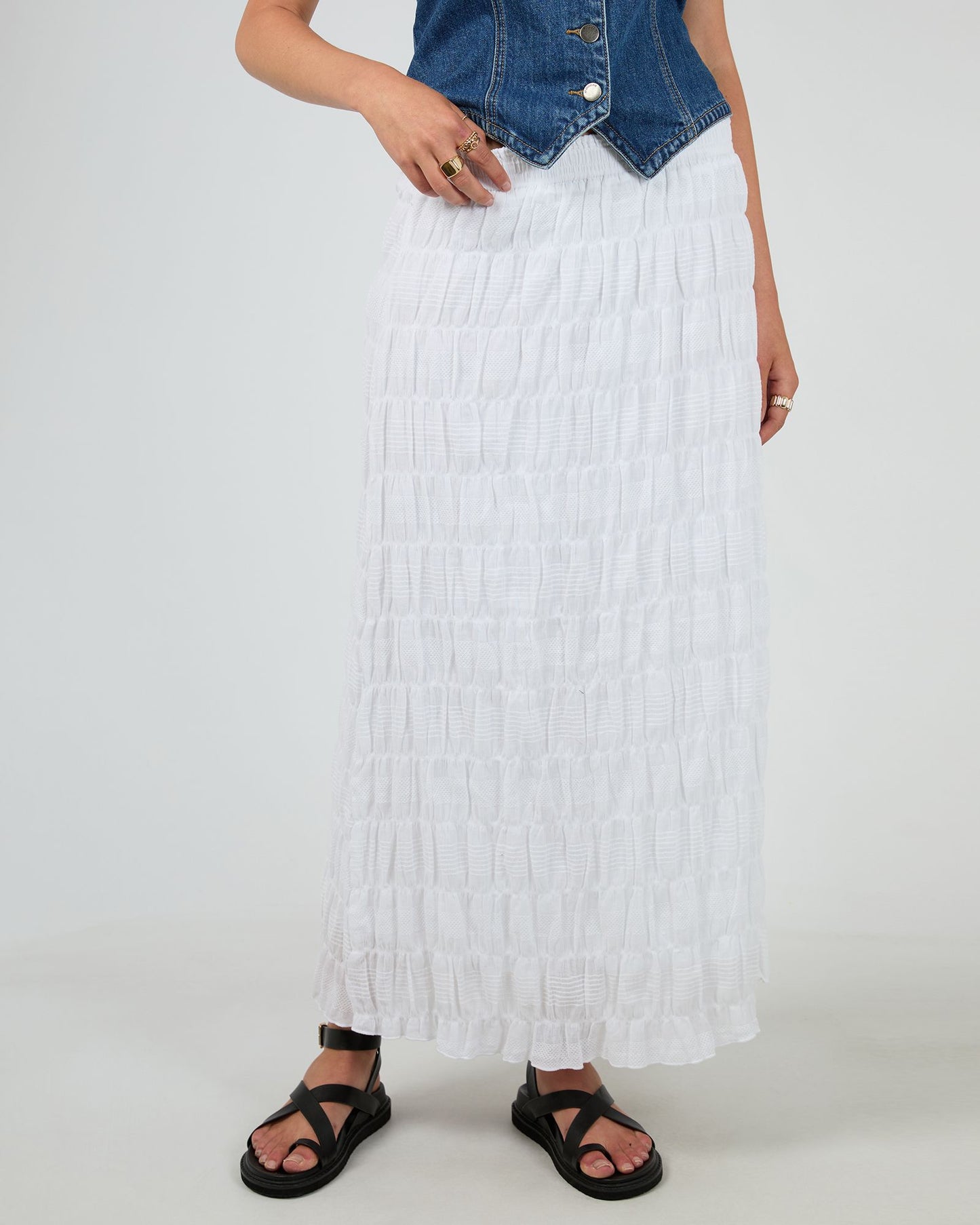 Maude Maxi Skirt - White