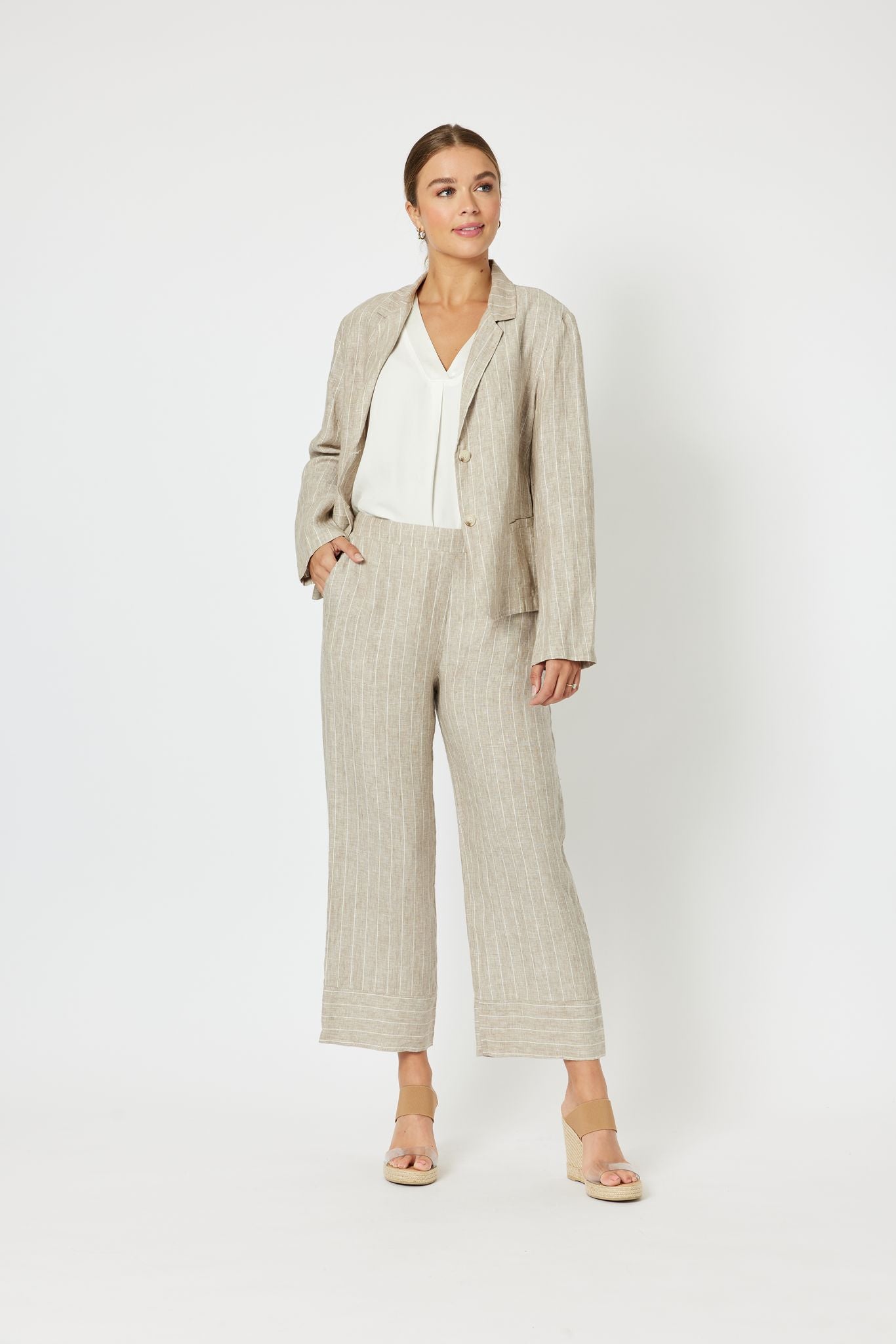 Marseille Stripe Linen Jacket