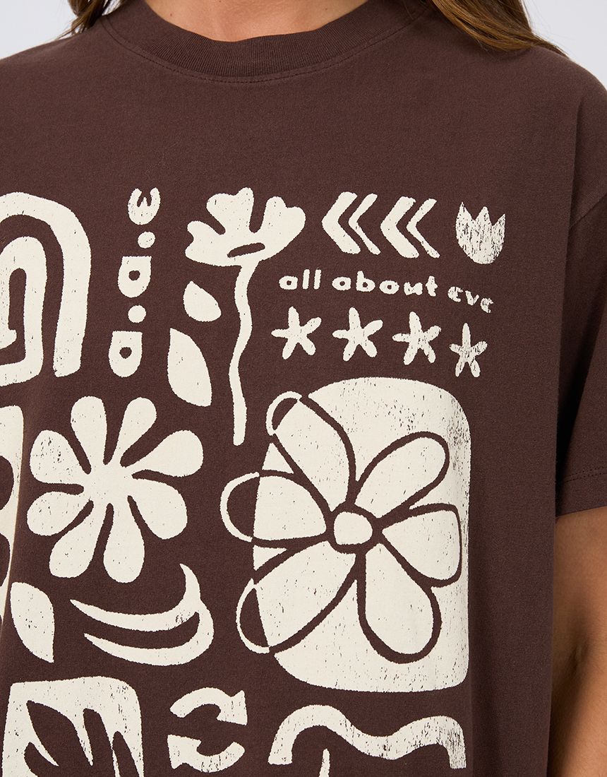 Elements Oversized Tee - Brown