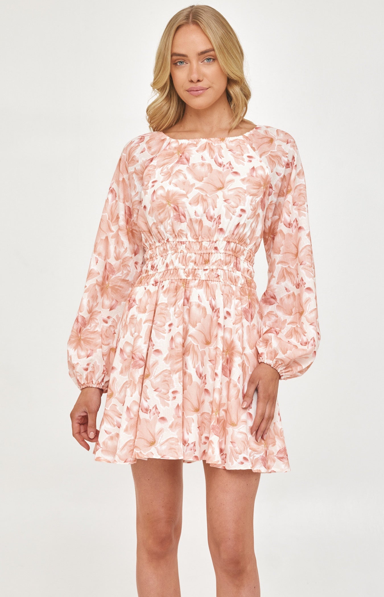 Summer Mini Dress - Peach