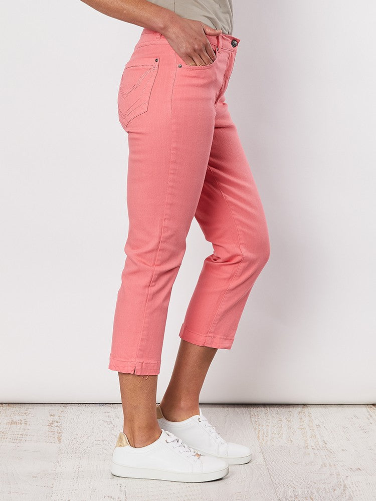 Miracle Crop Jean - Coral