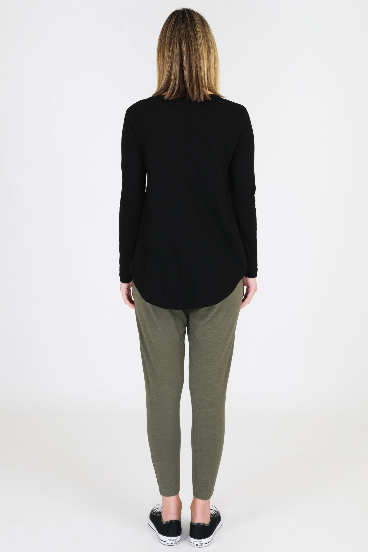 Scarlett Long Sleeve Tee Women Black | Lyn Rose Boutique