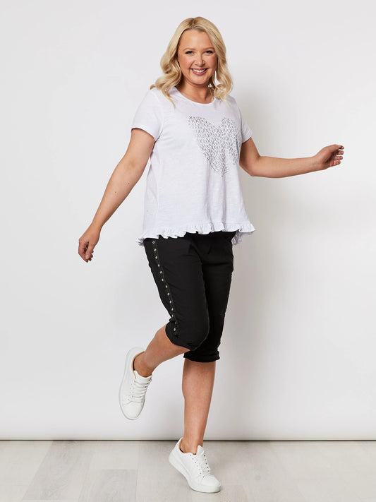 Crushed Pull On Shorts - Black