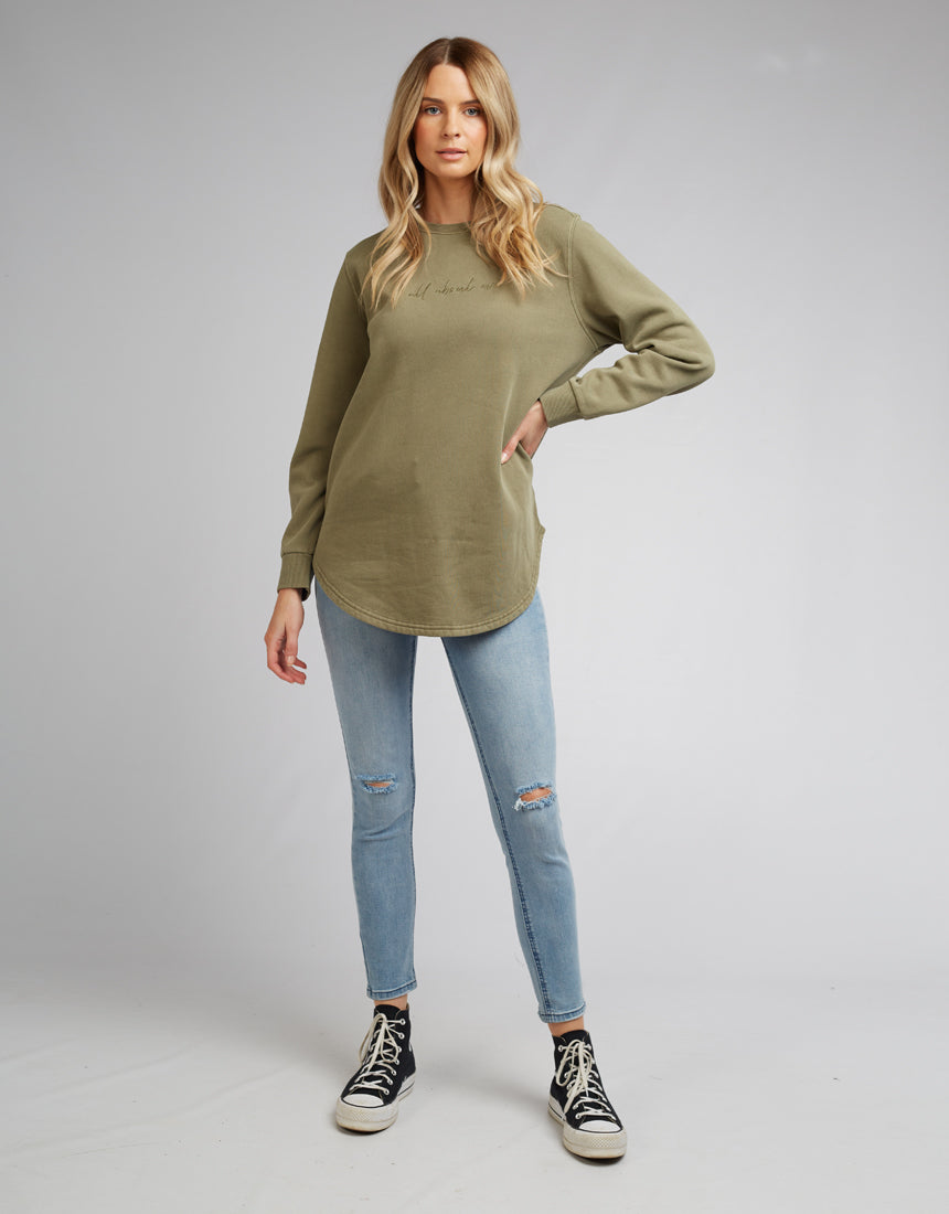 Mika Long Line Crew - Khaki
