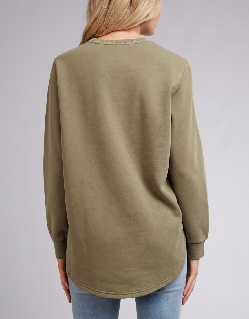 Mika Long Line Crew - Khaki