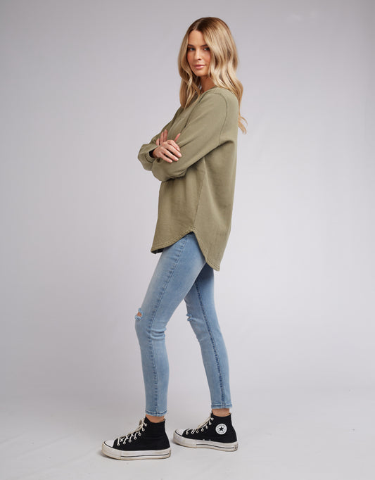 Mika Long Line Crew - Khaki