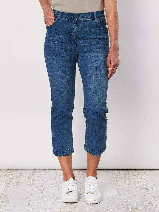 Miracle Crop Jean - Washed Denim